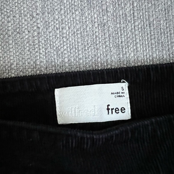 Aritzia Wilfred Free Black Corduroy Mini Skirt - Picture 3 of 5